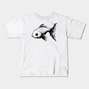 Monochromatic goldfish Kids T-Shirt